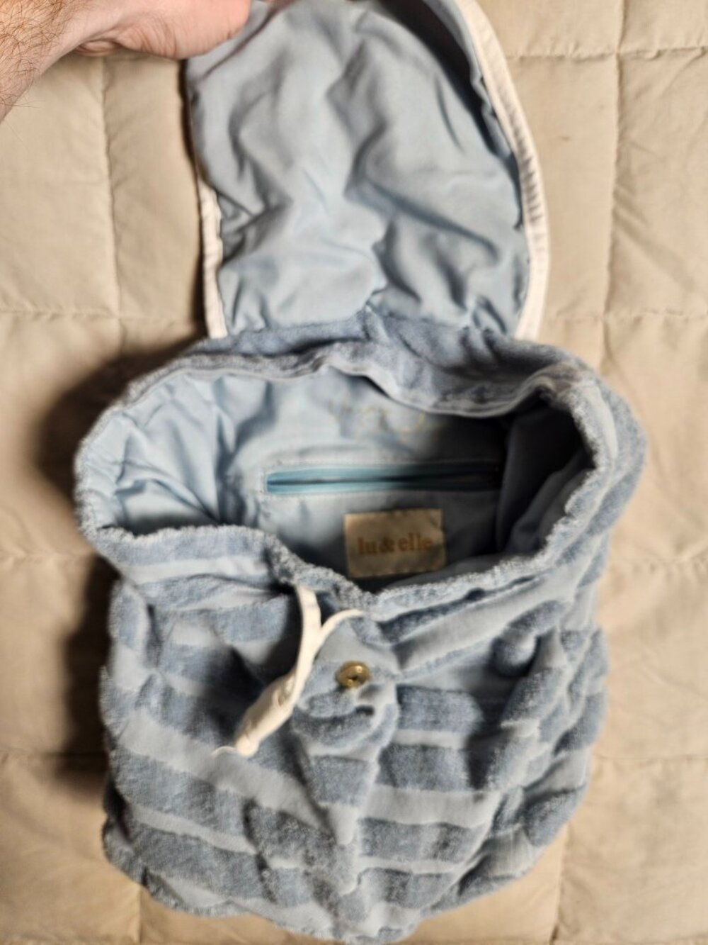 Lu & Elle Light Blue Terry Backpack